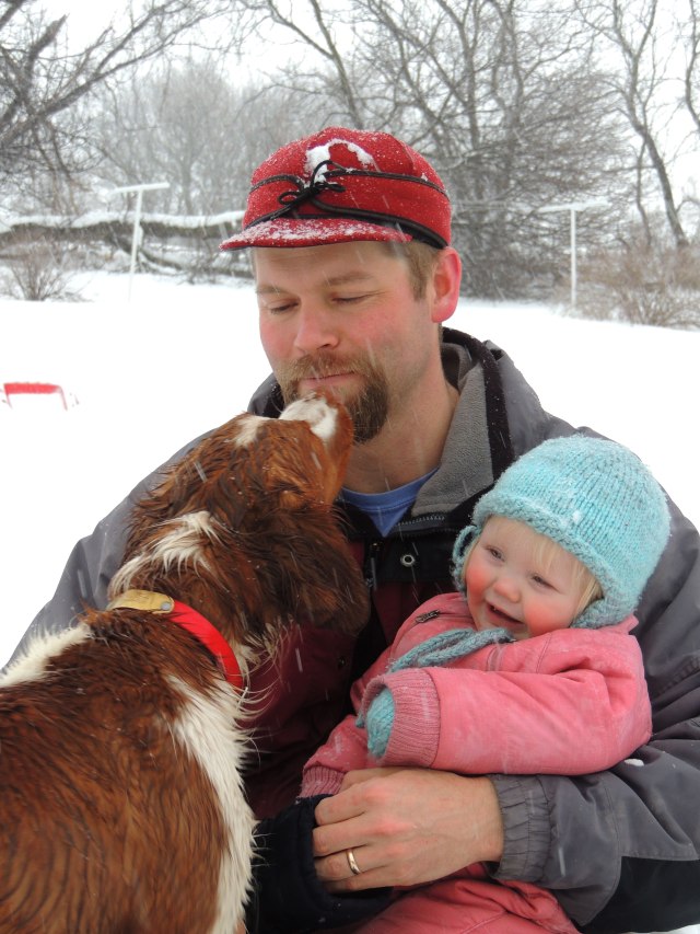 John, Jane and Trip in the snow