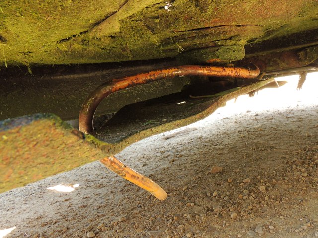 fence post meets lawnmower blade