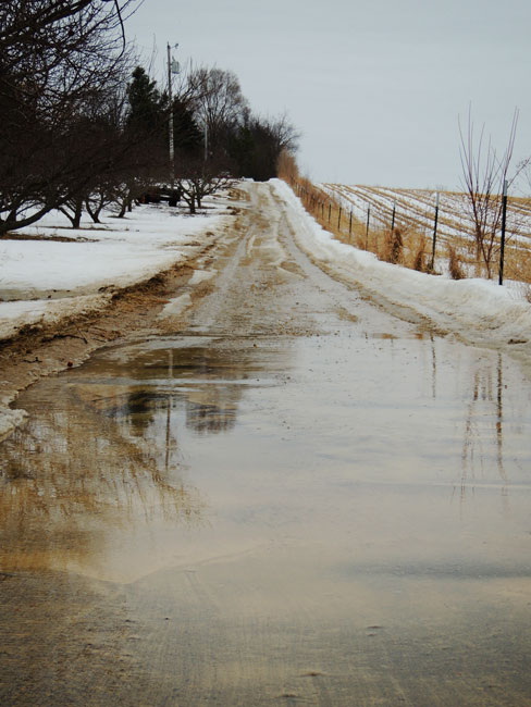 muddy driveway
