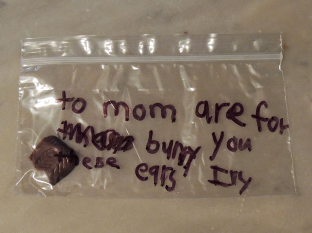 "to mom these bunny ears are for you Ivy"