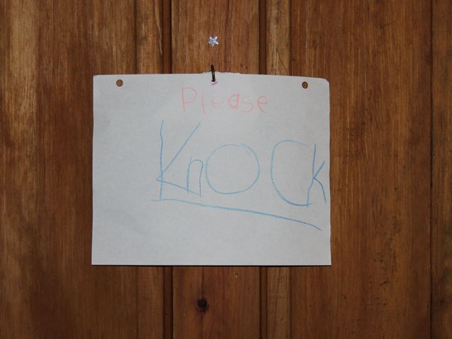 please knock