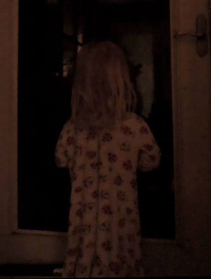 Jane watching thunderstorm