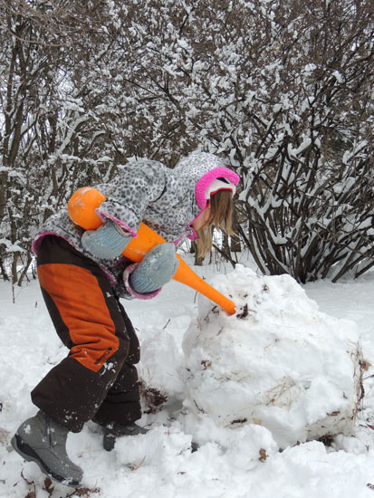 Clara delivers killing blow to snowman