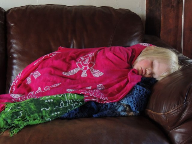 Jane sleeping on couch