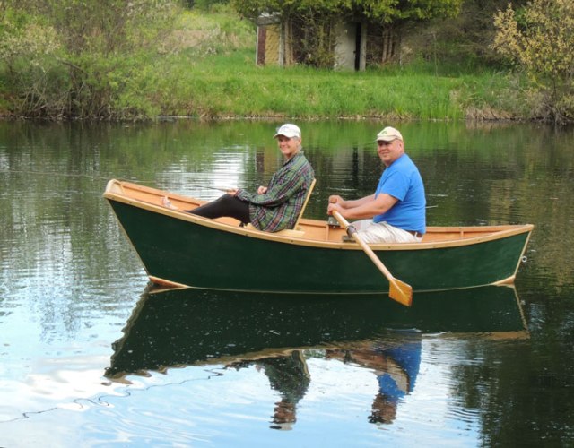 Dont' forget to admire the boat Dad made this last winter!