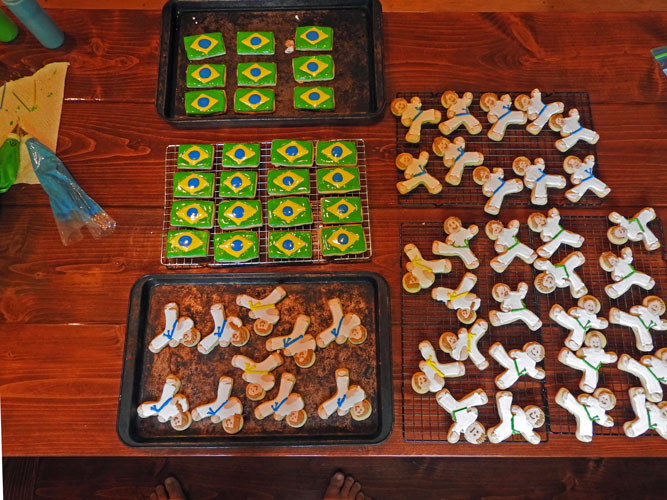 Cookies for our capoeira group's fundraiser.