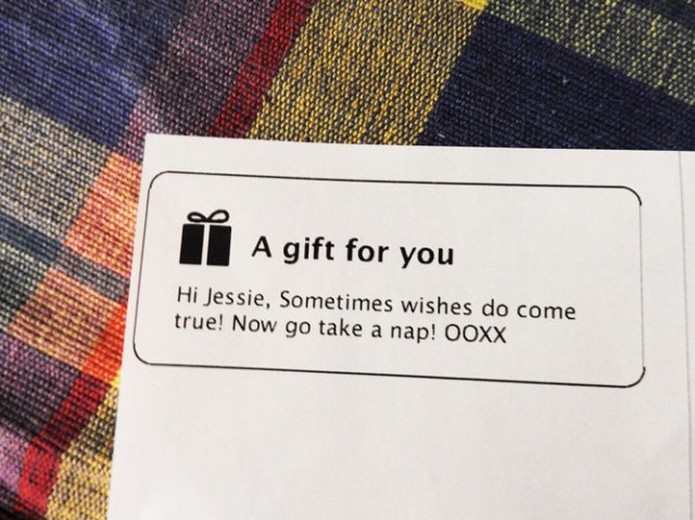 Hi Jessie, Sometimes wishes do come true! Now go take a nap! OOXX