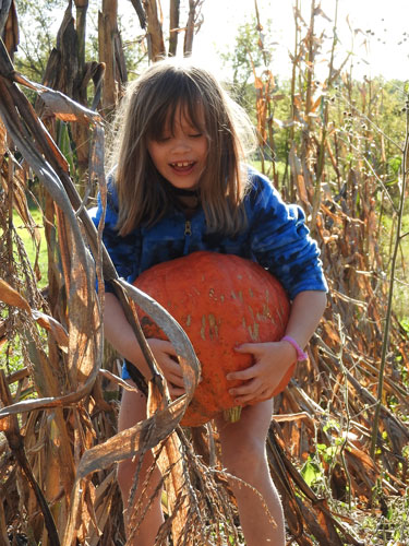 Clara and pumpkin