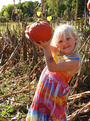 Jane with pumpkin