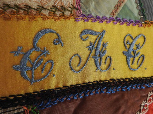 crazy quilt Elizabeth Amelia Connell