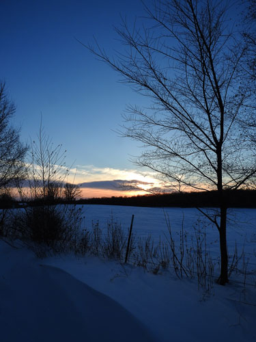 winter sunset